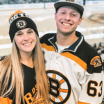 Couple at Bruins hockey game