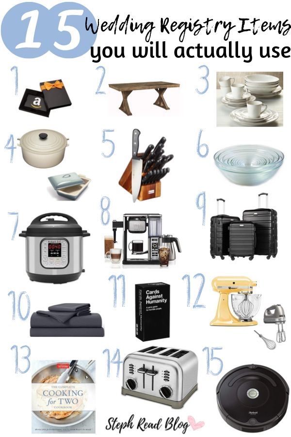 List of 15 Wedding Registry Gifts you will actually use