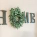 Home sign with wreath