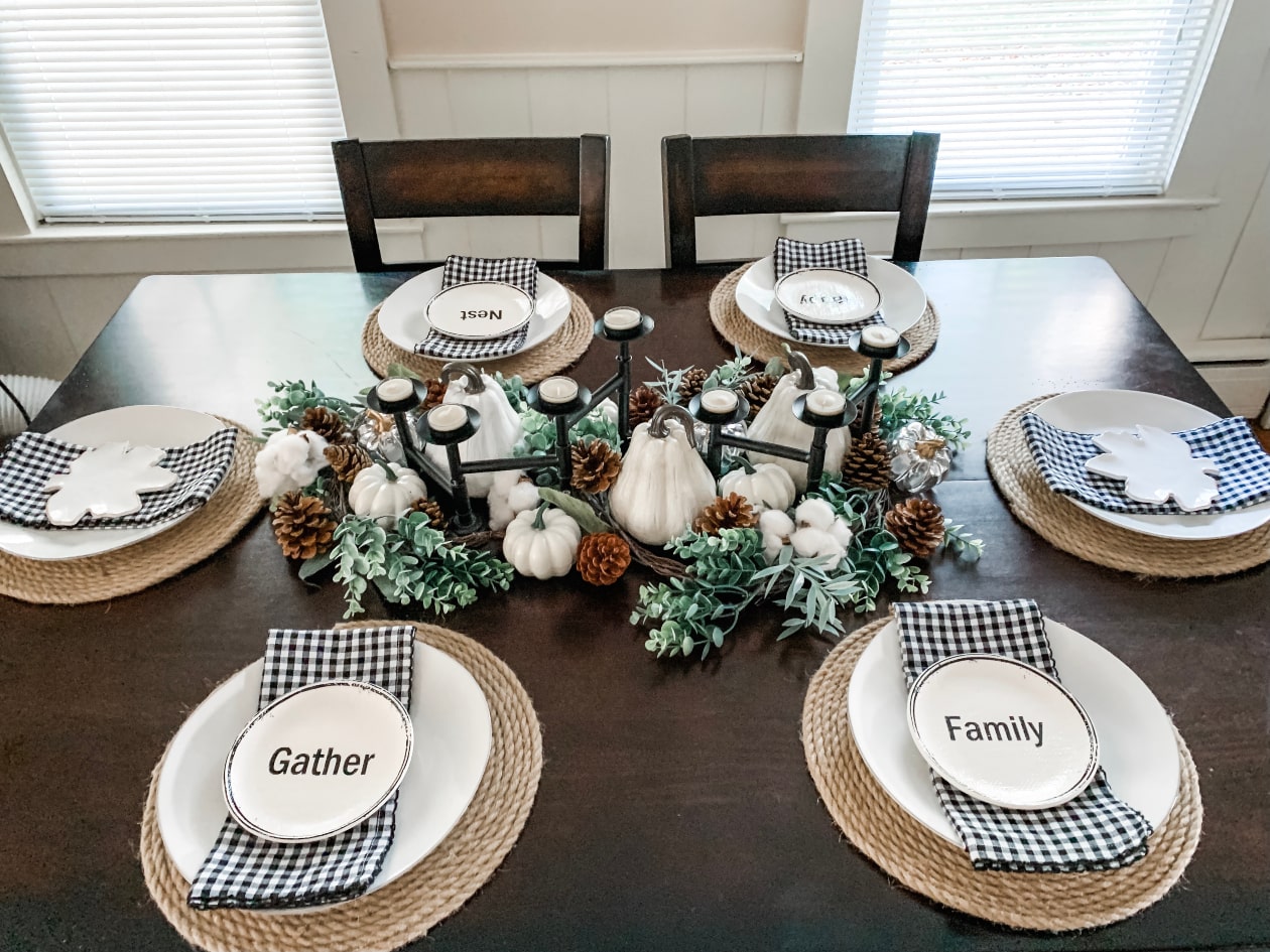 Simple DIY Fall Table Centerpiece - Steph Read Blog