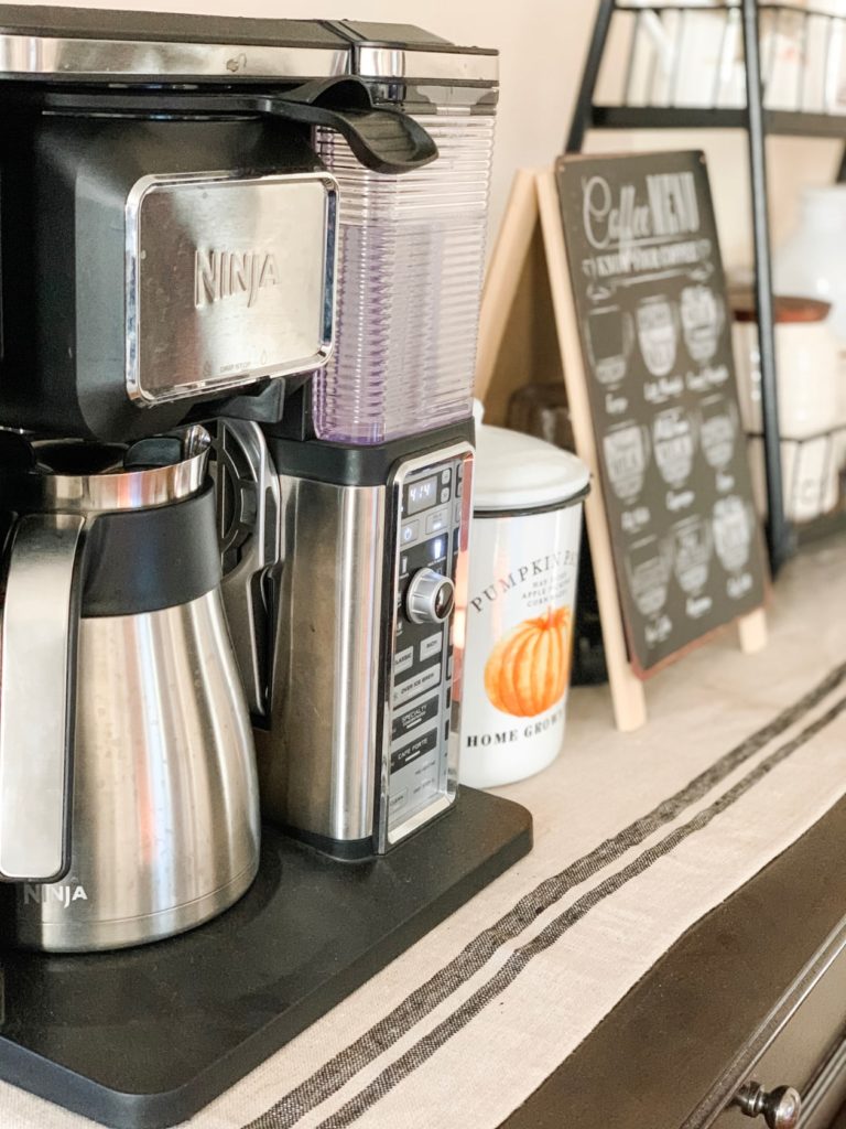 Ninja coffee machine and coffee menu