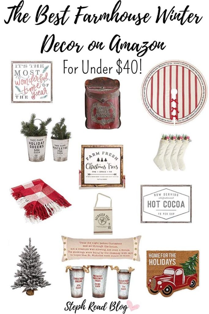 Amazon Farmhouse Winter decor under $40