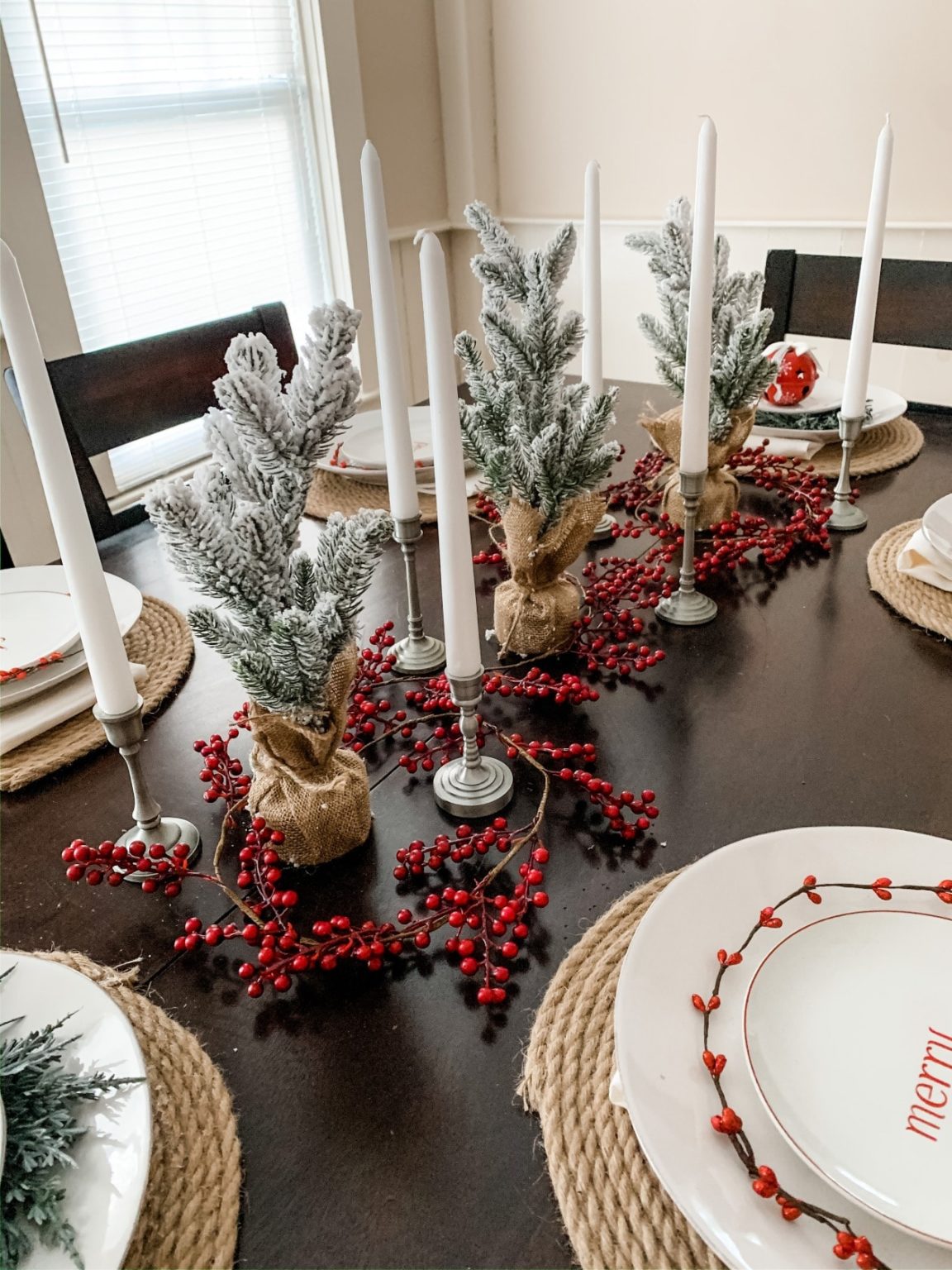 Simple and Affordable DIY Christmas Tablescape - Steph Read Blog