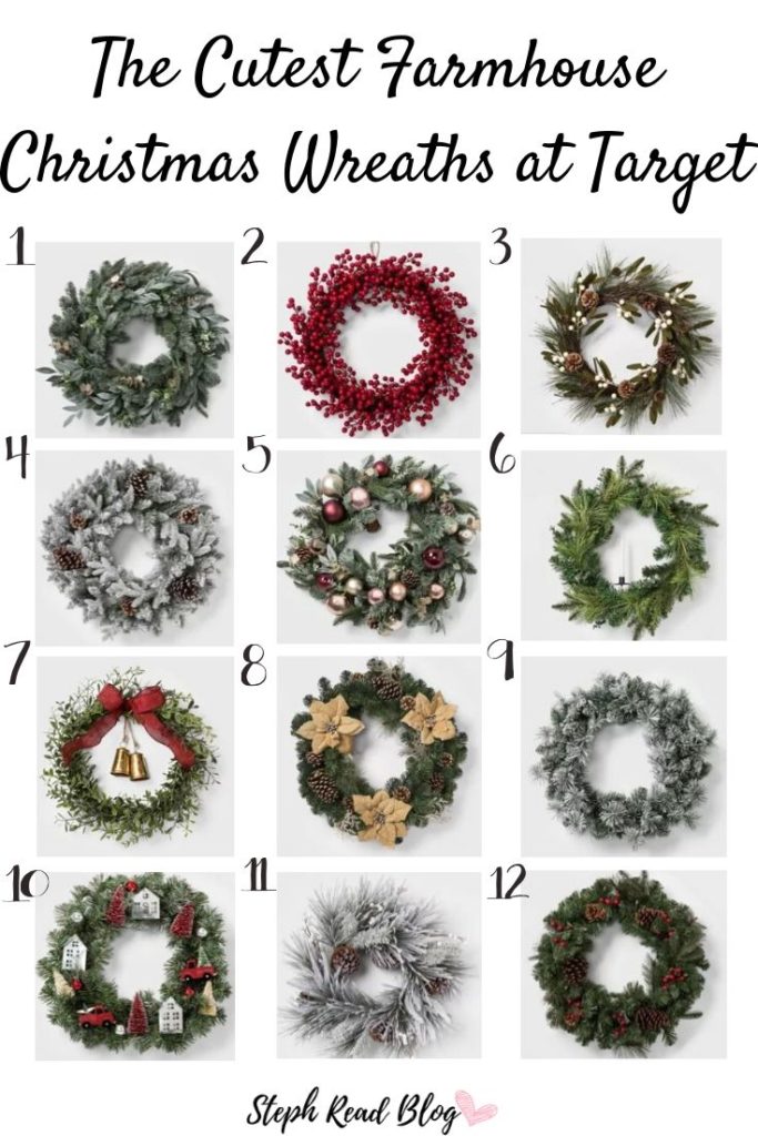 The Cutest Farmhouse Christmas Wreaths at Target