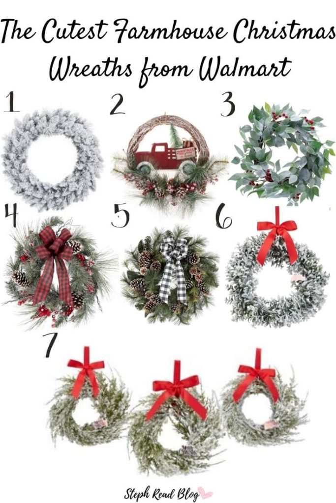 The Cutest Farmhouse Christmas Wreaths from Walmart