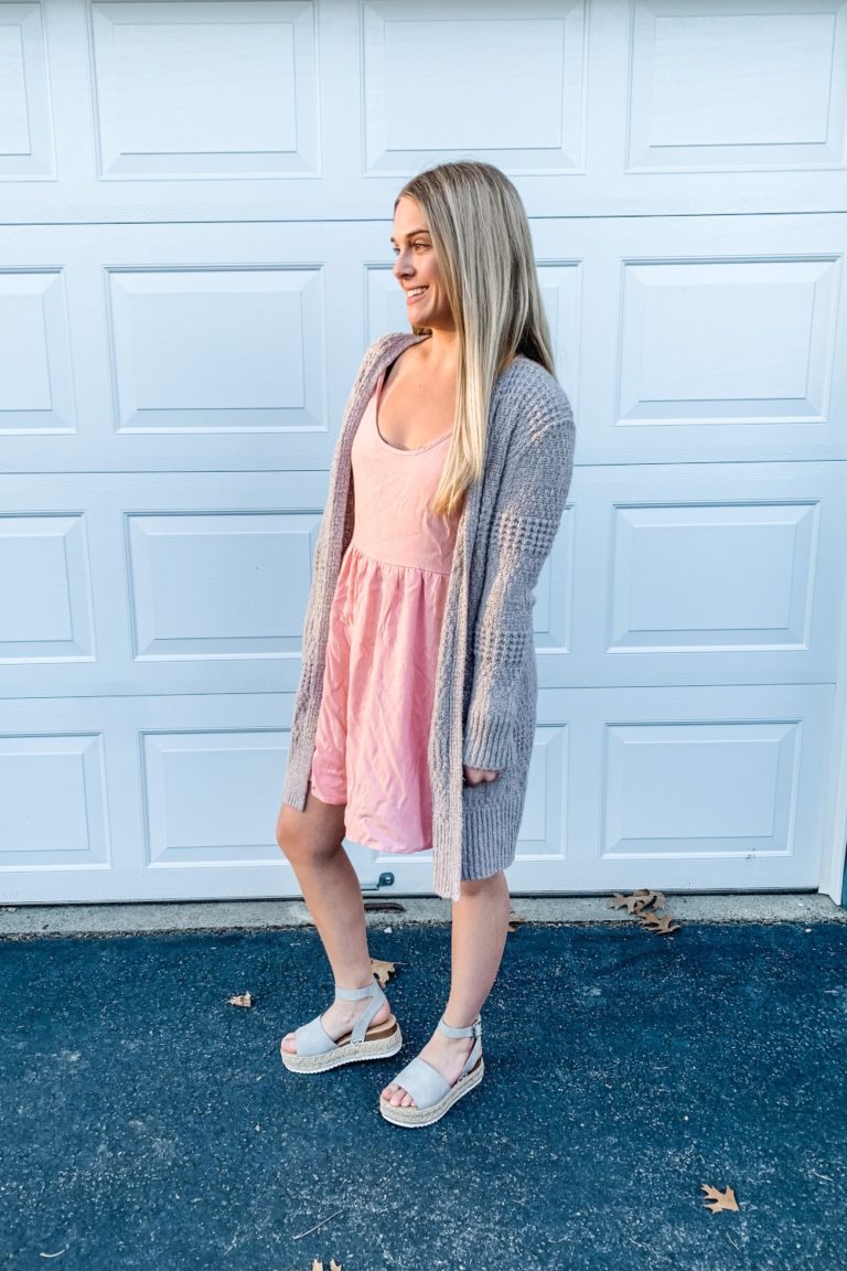 Valentine's Day Outfit, Girl in pink dress and sandals