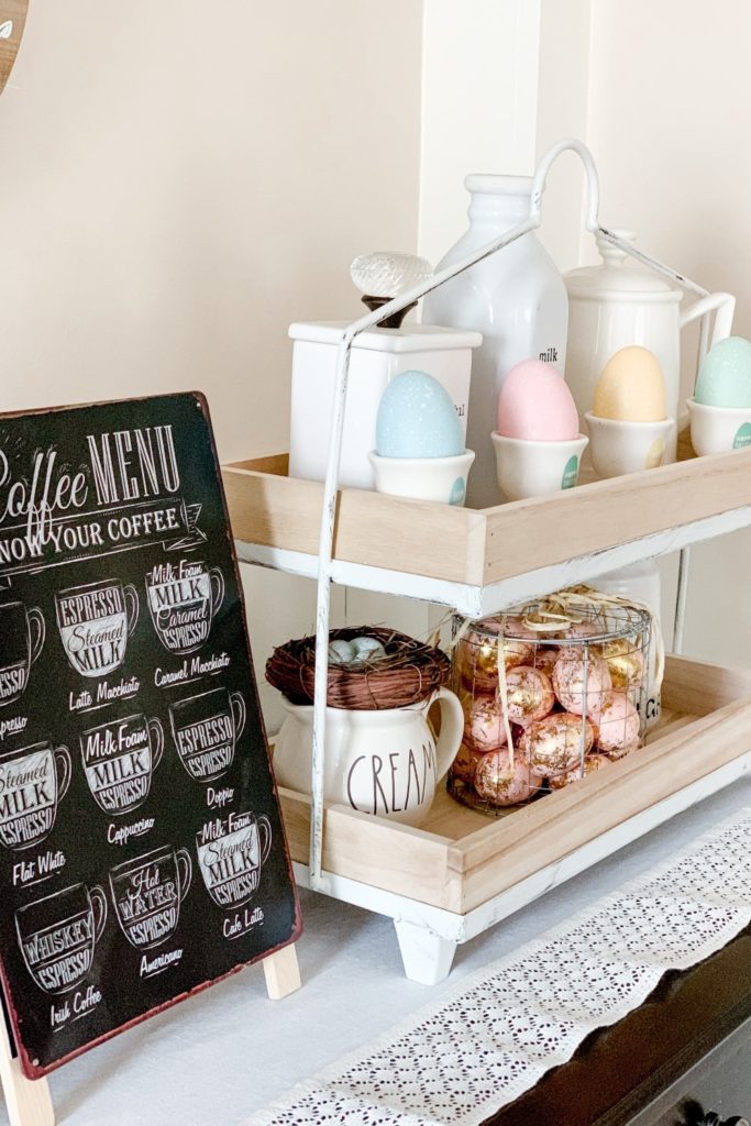 Cute & Simple Spring Coffee Bar Decor - Steph Read Blog