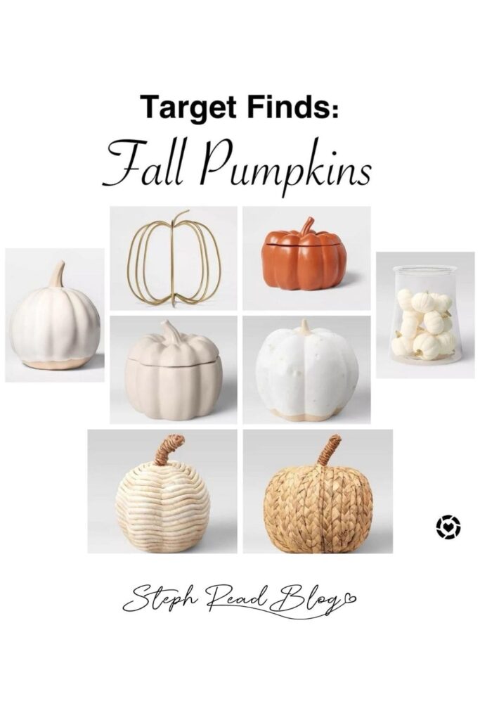 Fall pumpkin decor from Target