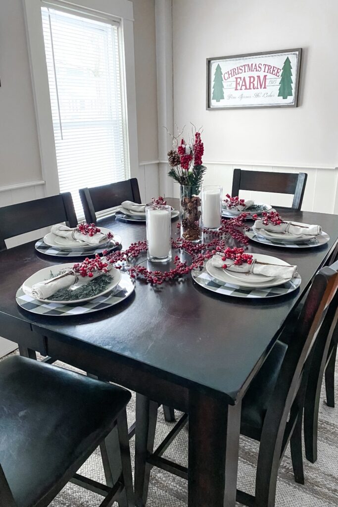 My Berry Red Christmas Tablescape that is Simple and Festive - Steph ...