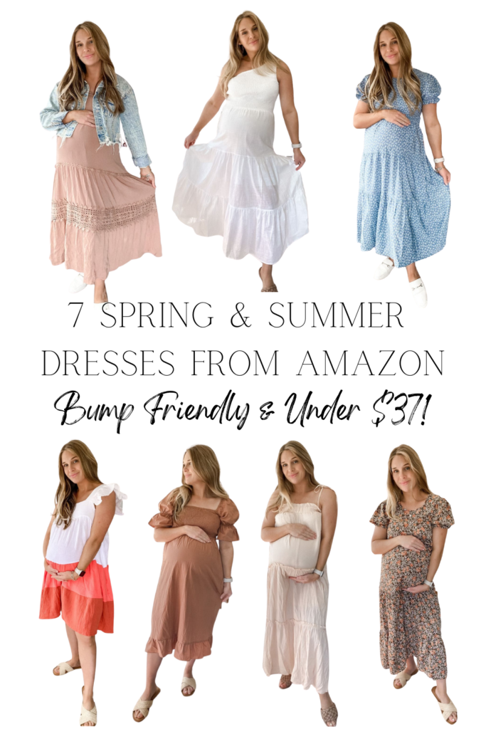 7 bump friendly Amazon dresses for Spring & Summer that are all under $35!